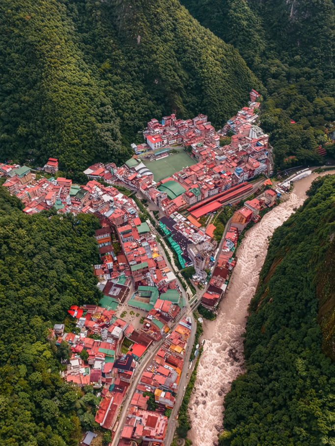 Vista panorámica de Machupicchu